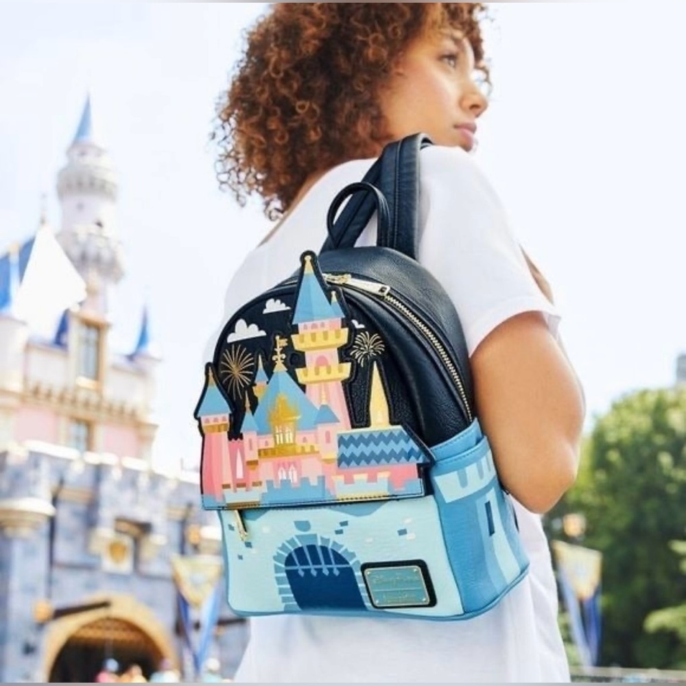 *LOUNGEFLY X DISNEY* SLEEPING BEAUTY CASTLE MINI BACKPACK* RARE LIMITED RELEASE*